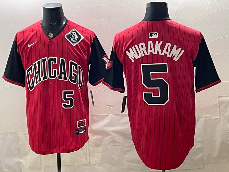 Men Chicago White Sox #5 Murakami red Nike MLB 2026 jersey 051903
